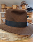 LEIFUR Lucky FEDORA | 50X BEAVER BLEND | SABLE BROWN | SIZE 58, US 7 1/4
