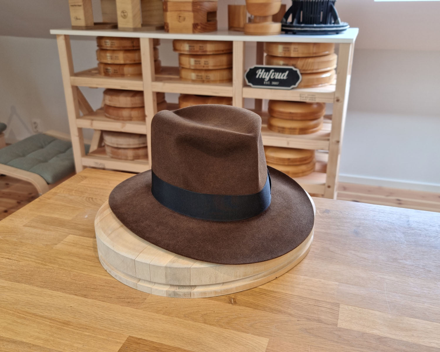 LEIFUR Lucky FEDORA | 50X BEAVER BLEND | SABLE BROWN | SIZE 58, US 7 1/4