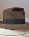 LEIFUR Lucky FEDORA | 50X BEAVER BLEND | SABLE BROWN | SIZE 59, US 7 3/8