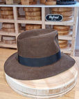 LEIFUR Lucky FEDORA | 50X BEAVER BLEND | SABLE BROWN | SIZE 59, US 7 3/8