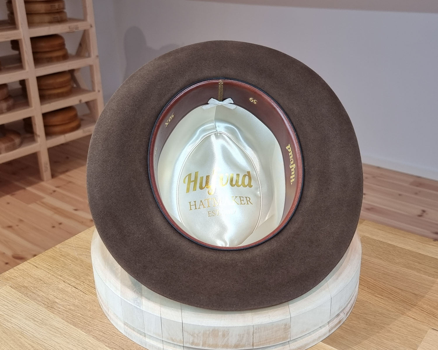 LEIFUR Lucky FEDORA | 50X BEAVER BLEND | SABLE BROWN | SIZE 59, US 7 3/8