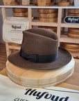 LEIFUR Lucky FEDORA | BEAVER FIFTY | SABLE BROWN | SIZE 59, US 7 3/8