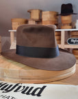 LEIFUR Lucky FEDORA | BEAVER HUNDRED | SABLE BROWN | SIZE 60, US 7 1/2