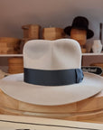 LEIFUR Lucky FEDORA | NUTRIA | PLAYA COLOR | SIZE 58, US 7 1/4 - Hufvud
