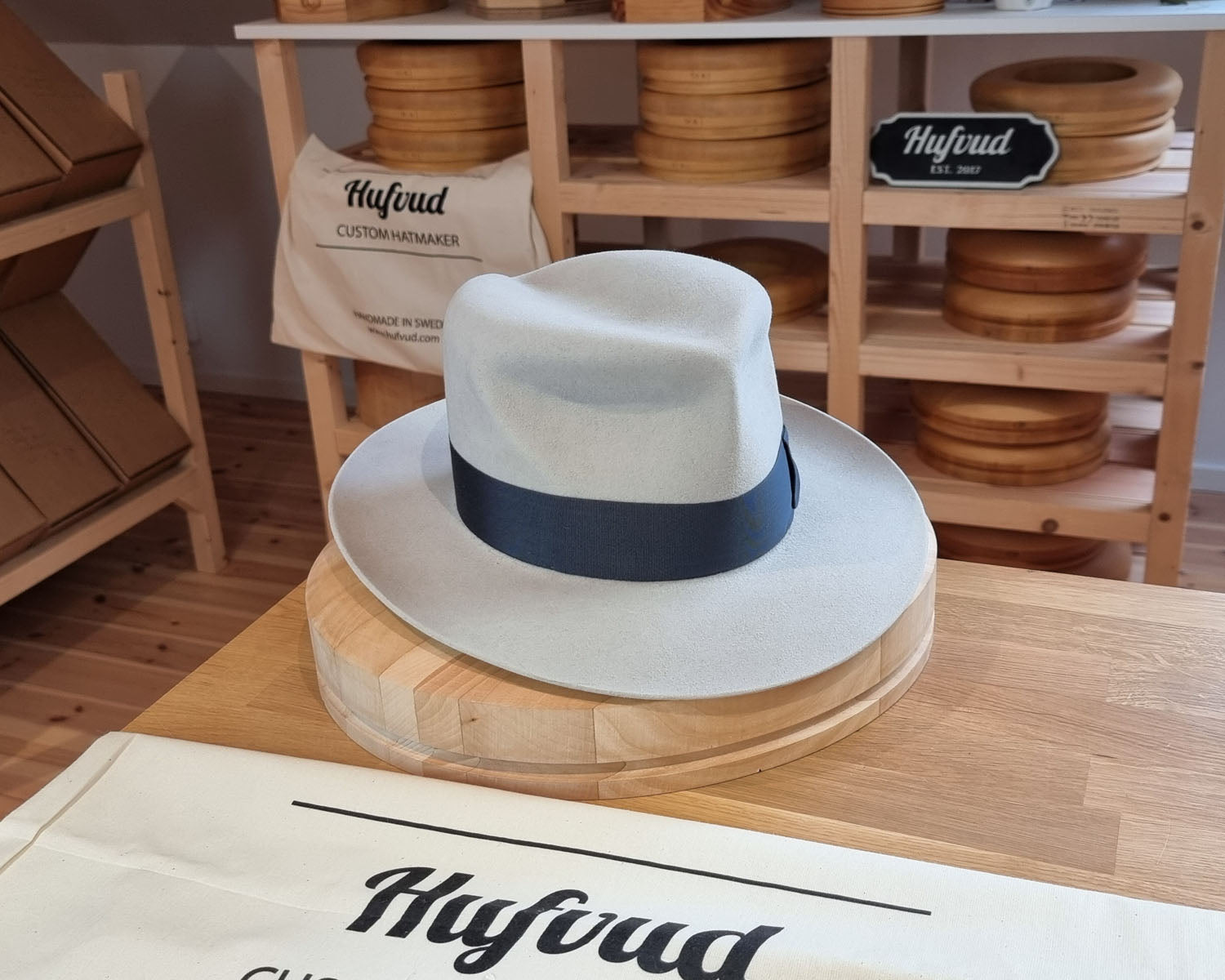 LEIFUR Lucky FEDORA | NUTRIA | PLAYA COLOR | SIZE 58, US 7 1/4 - Hufvud