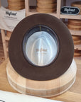 LEIFUR Lucky FEDORA | RABBIT & HARE DELUXE BLEND FELT | SABLE BROWN COLOR | SIZE 56, US 7 - Hufvud