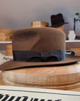 LEIFUR Lucky FEDORA | RABBIT & HARE DELUXE BLEND FELT | SABLE BROWN COLOR | SIZE 58, US 7 1/4 - Hufvud