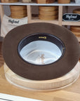 LEIFUR Lucky FEDORA | RABBIT & HARE DELUXE BLEND FELT | SABLE BROWN COLOR | SIZE 58, US 7 1/4 - Hufvud