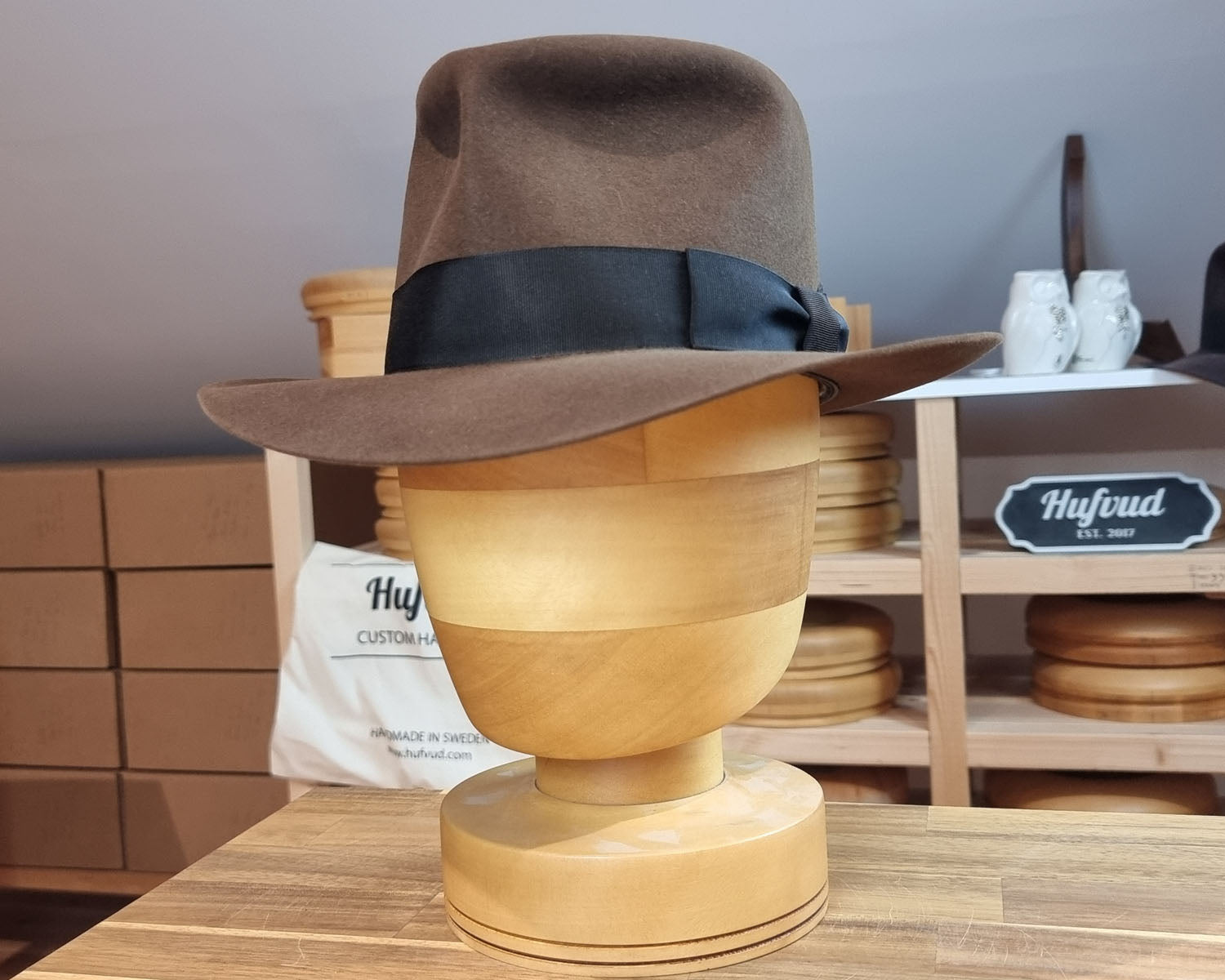 LEIFUR Lucky FEDORA | RABBIT &amp; HARE DELUXE BLEND | MULTIPLE SIZE AVAILABLE - Hufvud