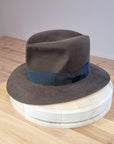 LEIFUR Lucky FEDORA | SABLE BROWN | 100X BEAVER | SIZE 59, US 7 3/8