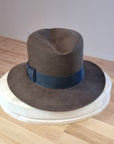 LEIFUR Lucky FEDORA | SABLE BROWN | 100X BEAVER | SIZE 59, US 7 3/8