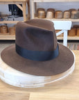 LEIFUR Lucky FEDORA | SABLE BROWN | 30X BEAVER BLEND | SIZE 59, US 7 3/8