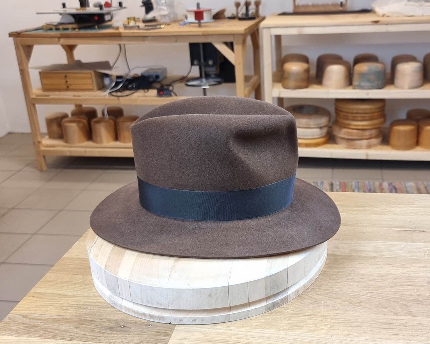 LEIFUR Lucky FEDORA | SABLE BROWN | 50X BEAVER BLEND | SIZE 58, US 7 1/4