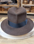 LEIFUR Lucky FEDORA | SABLE BROWN | 50X BEAVER BLEND | SIZE 58, US 7 1/4
