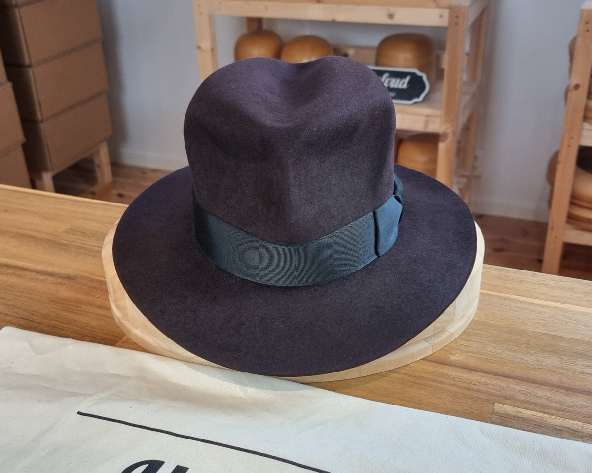 LEIFUR Raven Crown FEDORA | BEAVER FIFTY | OXBLOOD COLOR | MULTIPLE SIZE AVAILABLE - Hufvud