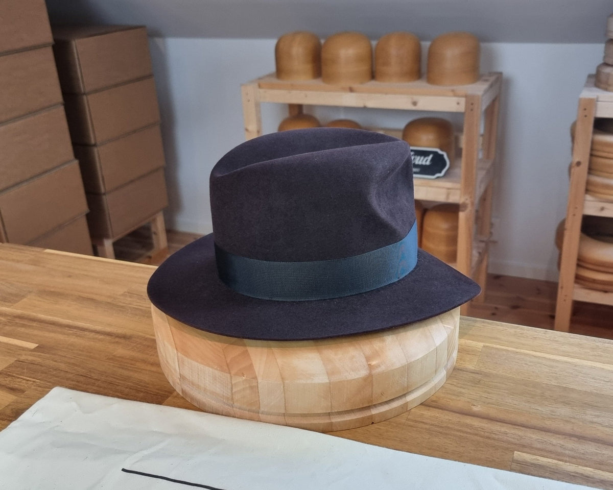 LEIFUR Raven Crown FEDORA | BEAVER FIFTY | OXBLOOD COLOR | MULTIPLE SIZE AVAILABLE - Hufvud