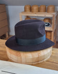 LEIFUR Raven Crown FEDORA | BEAVER FIFTY | OXBLOOD COLOR | MULTIPLE SIZE AVAILABLE - Hufvud