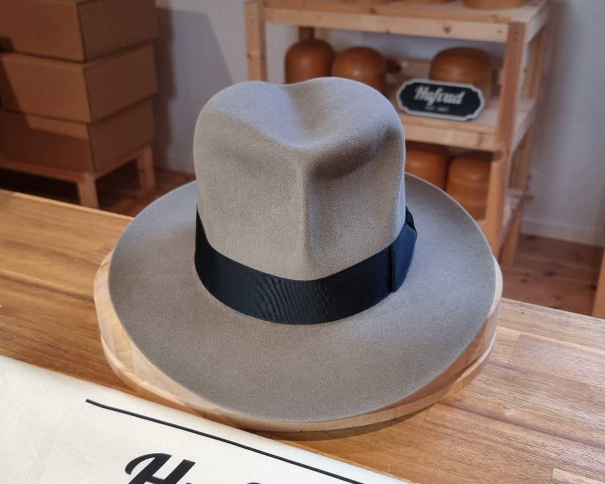 LEIFUR Raven Crown FEDORA | RABBIT & HARE DELUXE BLEND | MULTIPLE SIZE AVAILABLE - Hufvud