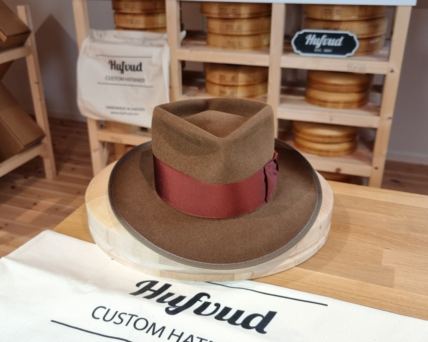 NEW STYLE FEDORA | RABBIT &amp; HARE DELUXE BLEND | CINNAMON COLOR | SIZE 58, US 7 1/4