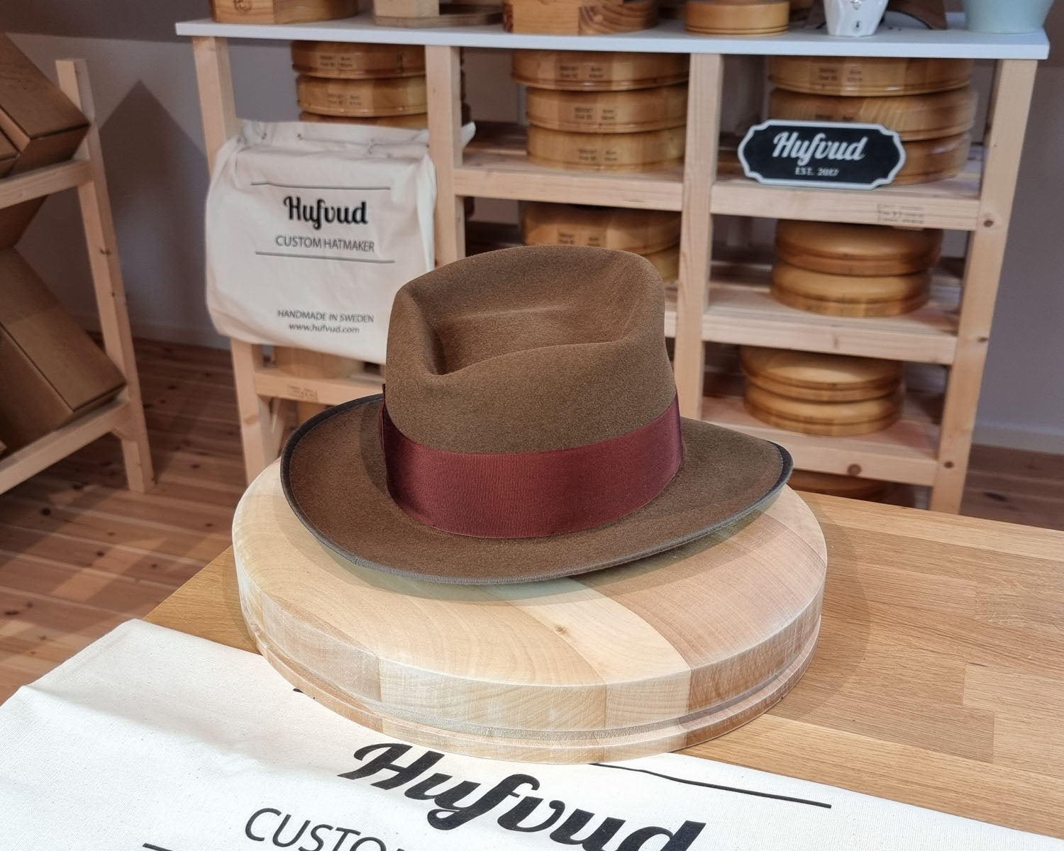NEW STYLE FEDORA | RABBIT &amp; HARE DELUXE BLEND | CINNAMON COLOR | SIZE 58, US 7 1/4
