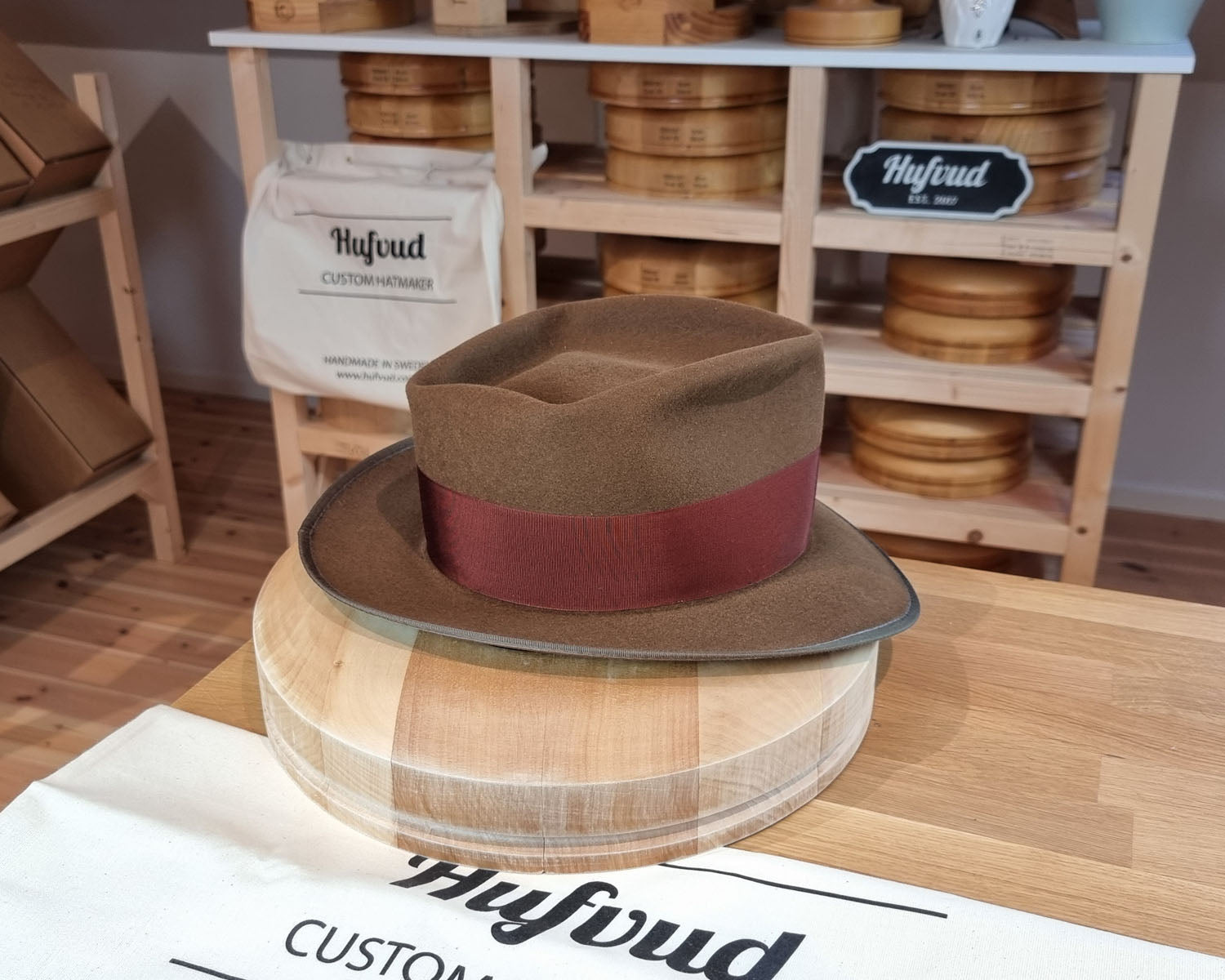 NEW STYLE FEDORA | RABBIT &amp; HARE DELUXE BLEND | CINNAMON COLOR | SIZE 58, US 7 1/4
