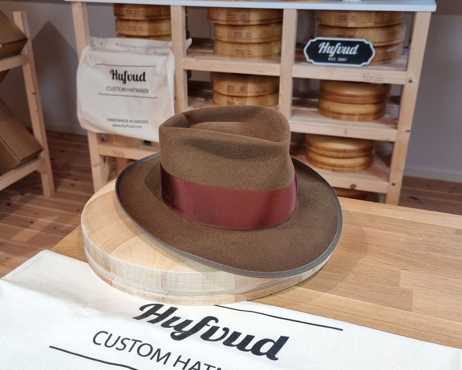 NEW STYLE FEDORA | RABBIT &amp; HARE DELUXE BLEND | CINNAMON COLOR | SIZE 58, US 7 1/4