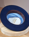 PLAYBOY FEDORA | 30X BEAVER BLEND | ROYAL BLUE COLOR | SIZE 58, US 7 1/4