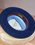 PLAYBOY FEDORA | 30X BEAVER BLEND | ROYAL BLUE COLOR | SIZE 58, US 7 1/4