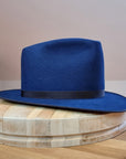 PLAYBOY FEDORA | 30X BEAVER BLEND | ROYAL BLUE COLOR | SIZE 58, US 7 1/4