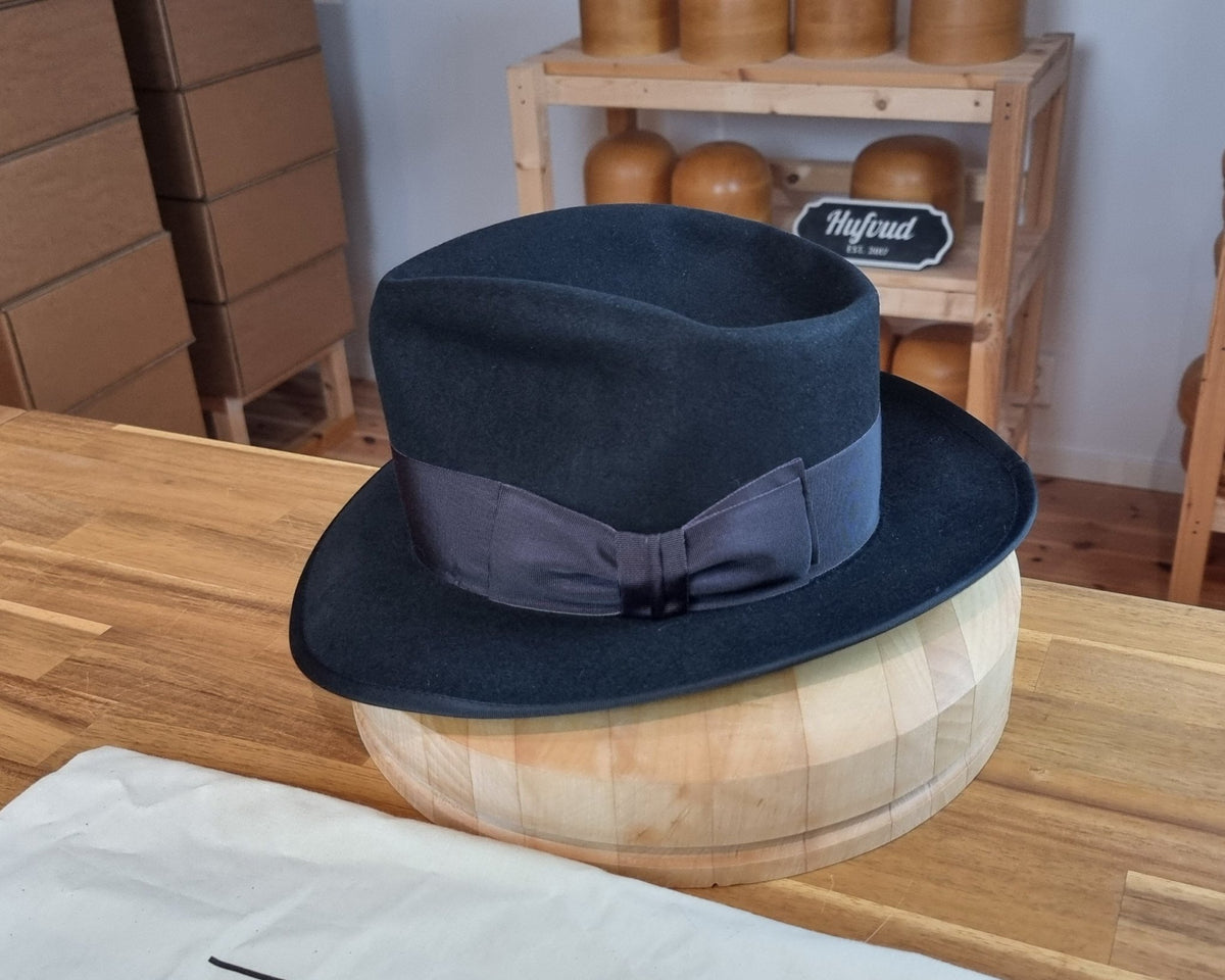 RAGNAR FEDORA | BEAVER FIFTY | BLACK COLOR | MULTIPLE SIZES AVAILABLE - Hufvud