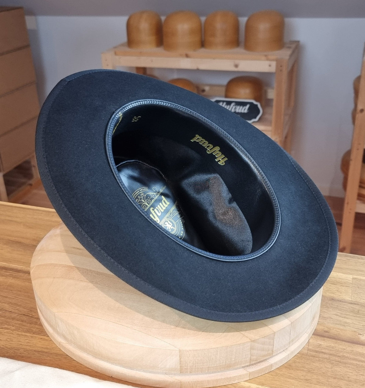 RAGNAR FEDORA | BEAVER FIFTY | BLACK COLOR | MULTIPLE SIZES AVAILABLE - Hufvud