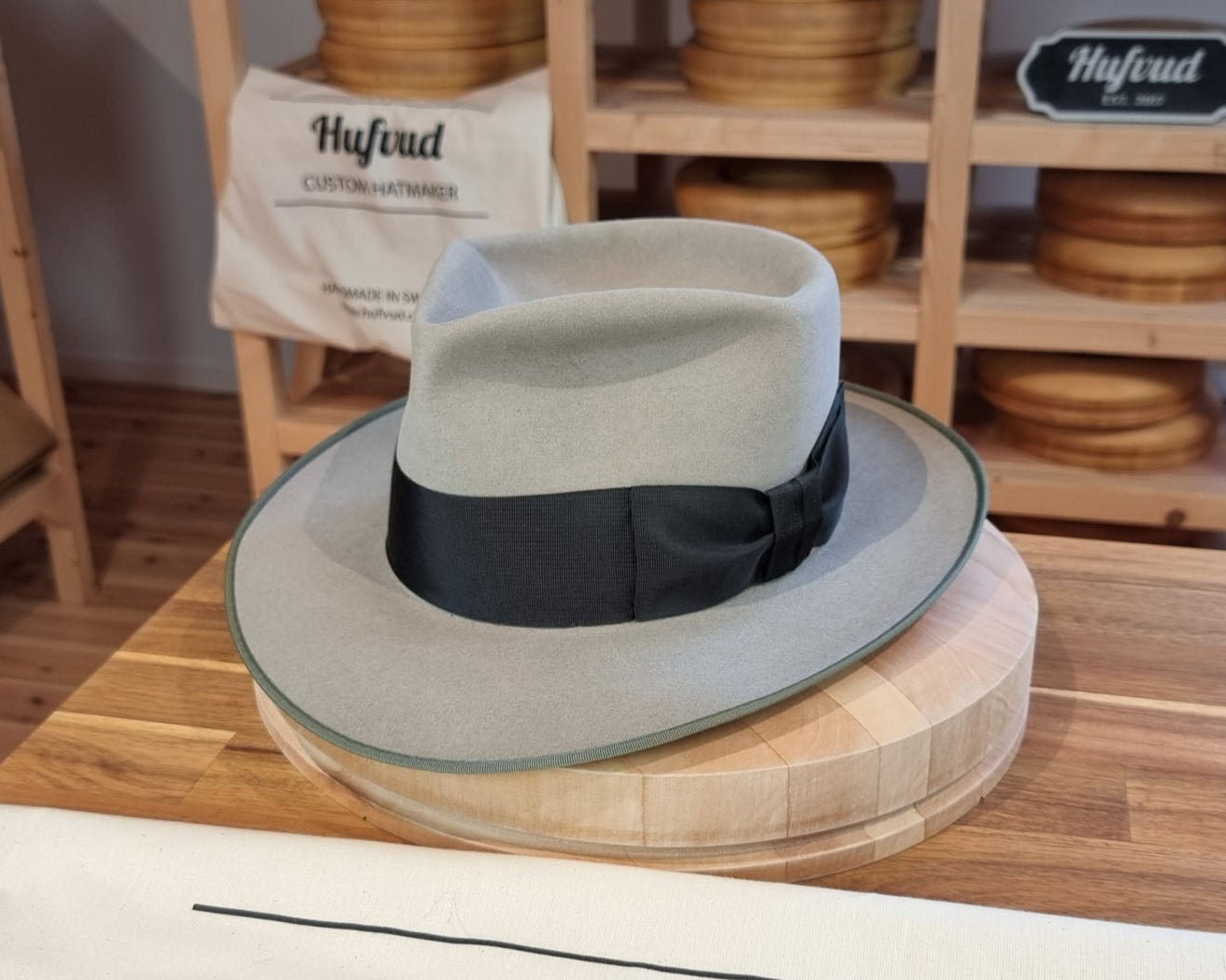RAGNAR FEDORA | BEAVER FIFTY | DOVE GRAY COLOR | SIZE 58, US 7 1/4 - Hufvud