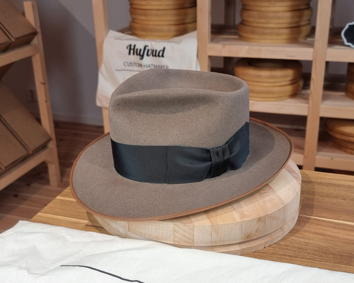 RAGNAR FEDORA | BEAVER FIFTY | WHISKEY COLOR | SIZE 58, US 7 1/4 - Hufvud