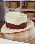 RAGNAR FEDORA | HAND WOVEN ECUADORIAN STRAW | NATURAL COLOR | CUENCA GRADE EIGHT | SIZE 58, US 7 1/4 - Hufvud