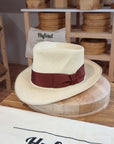 RAGNAR FEDORA | HAND WOVEN ECUADORIAN STRAW | NATURAL COLOR | CUENCA GRADE EIGHT | SIZE 58, US 7 1/4 - Hufvud