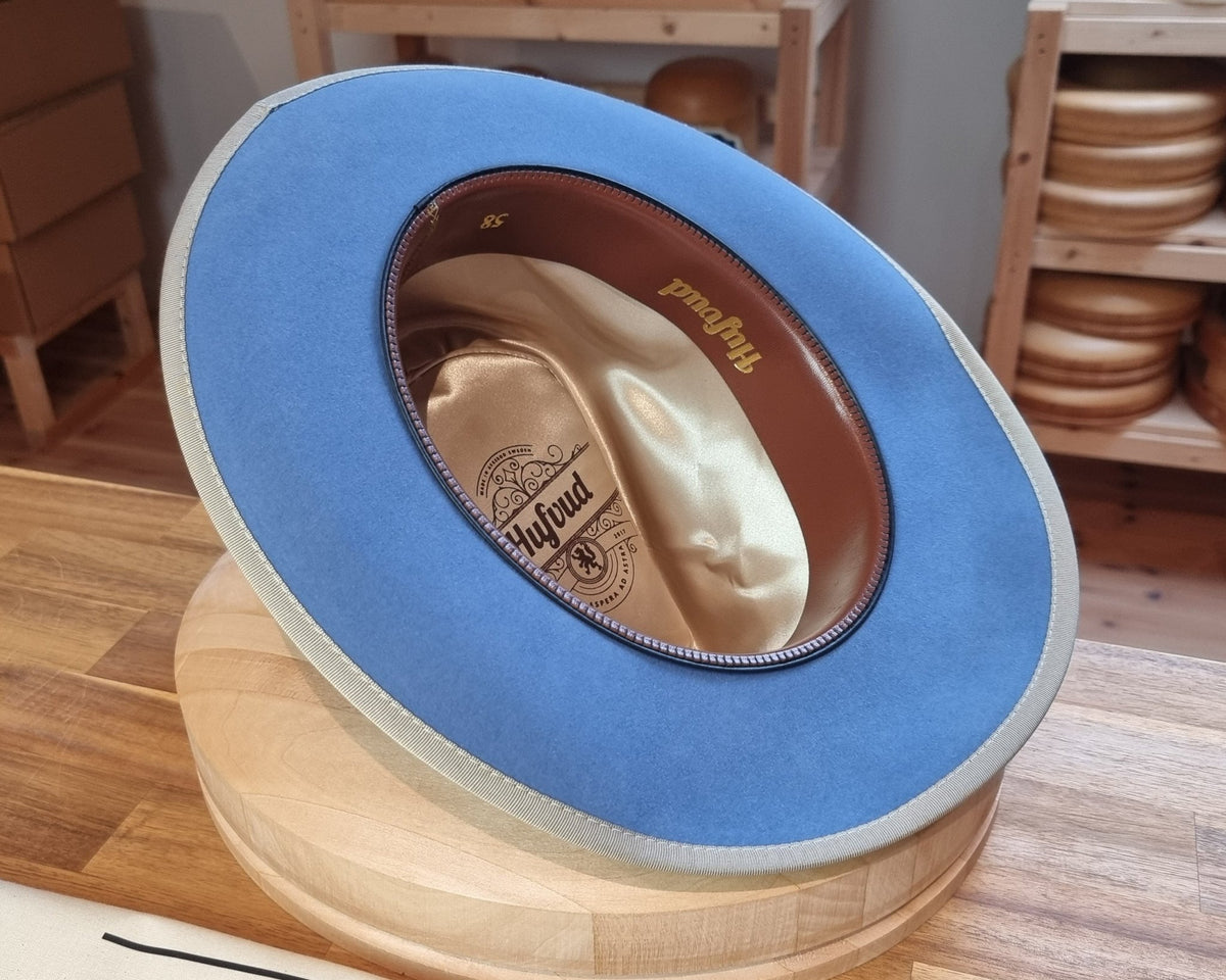 RAGNAR FEDORA | RABBIT & HARE DELUXE BLEND FELT | MAJESTIC BLUE COLOR | MULTIPLE SIZE AVAILABLE - Hufvud