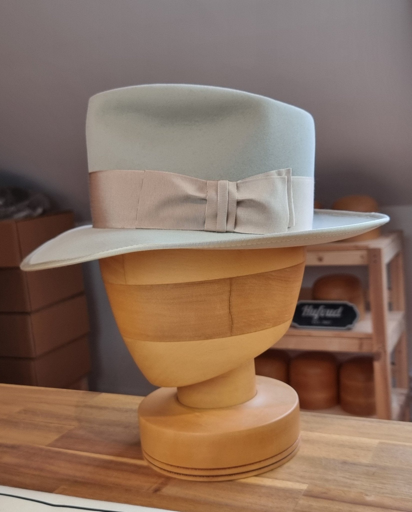 RAGNAR FEDORA | RABBIT &amp; HARE DELUXE BLEND FELT | SILVERBELLY COLOR | MULTIPLE SIZE AVAILABLE - Hufvud