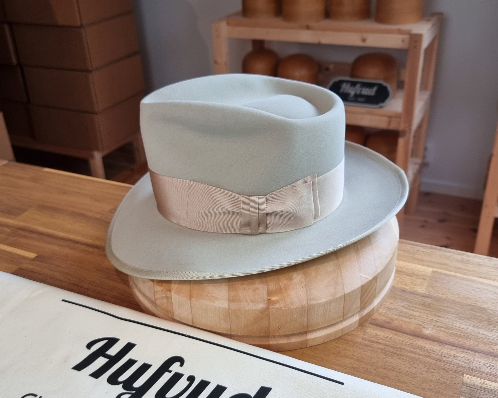 RAGNAR FEDORA | RABBIT &amp; HARE DELUXE BLEND FELT | SILVERBELLY COLOR | MULTIPLE SIZE AVAILABLE - Hufvud