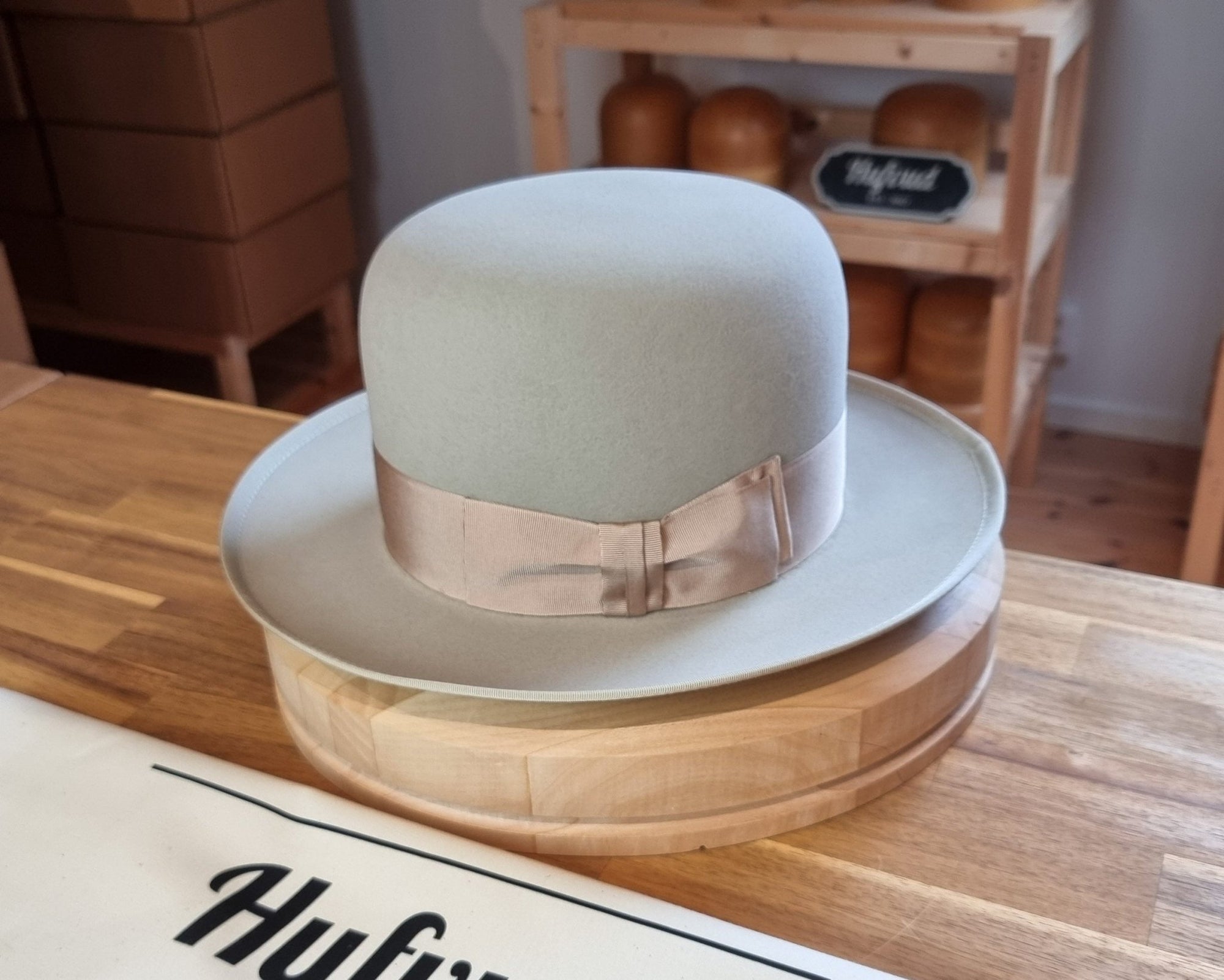 RAGNAR FEDORA | RABBIT &amp; HARE DELUXE BLEND FELT | SILVERBELLY COLOR | MULTIPLE SIZE AVAILABLE - Hufvud