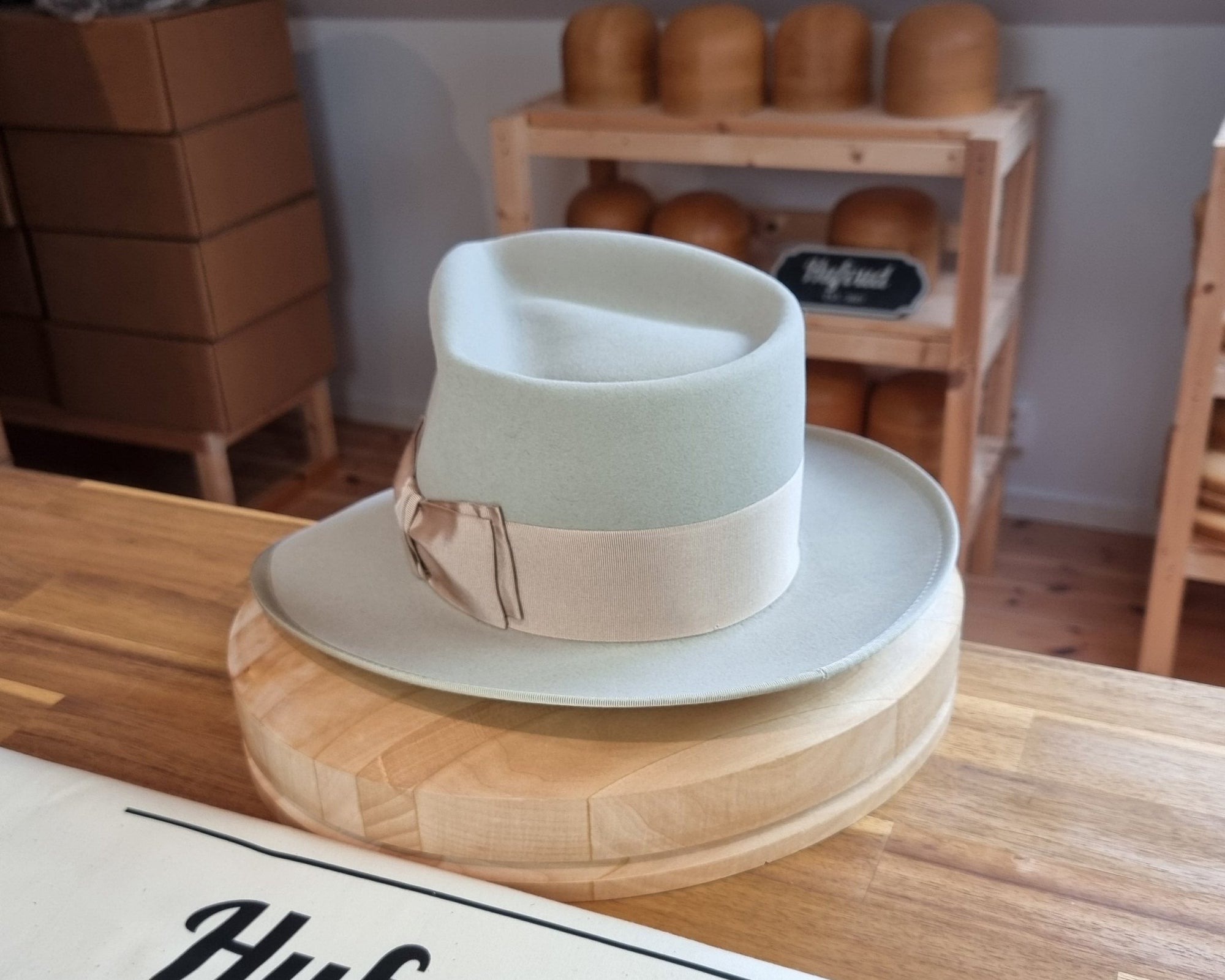 RAGNAR FEDORA | RABBIT &amp; HARE DELUXE BLEND FELT | SILVERBELLY COLOR | MULTIPLE SIZE AVAILABLE - Hufvud