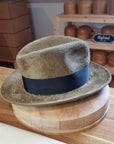 CAGNEY FEDORA | 100% HARE | FAWN COLOR | VELOUR FINISH | SIZE 58, US 7 1/4