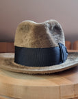 CAGNEY FEDORA | 100% HARE | FAWN COLOR | VELOUR FINISH | SIZE 58, US 7 1/4