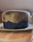 CAGNEY FEDORA | 100% HARE | FAWN COLOR | VELOUR FINISH | SIZE 58, US 7 1/4