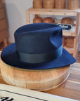 LEIFUR Adventure FEDORA | BEAVER HUNDRED | DARK NAVY BLUE COLOR | WESTERN WEIGHT | SIZE 58, US 7 1/4