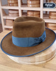 WHIPPET FEDORA | 100X NUTRIA | BROWN SUGAR COLOR | SIZE 59, US 7 3/8