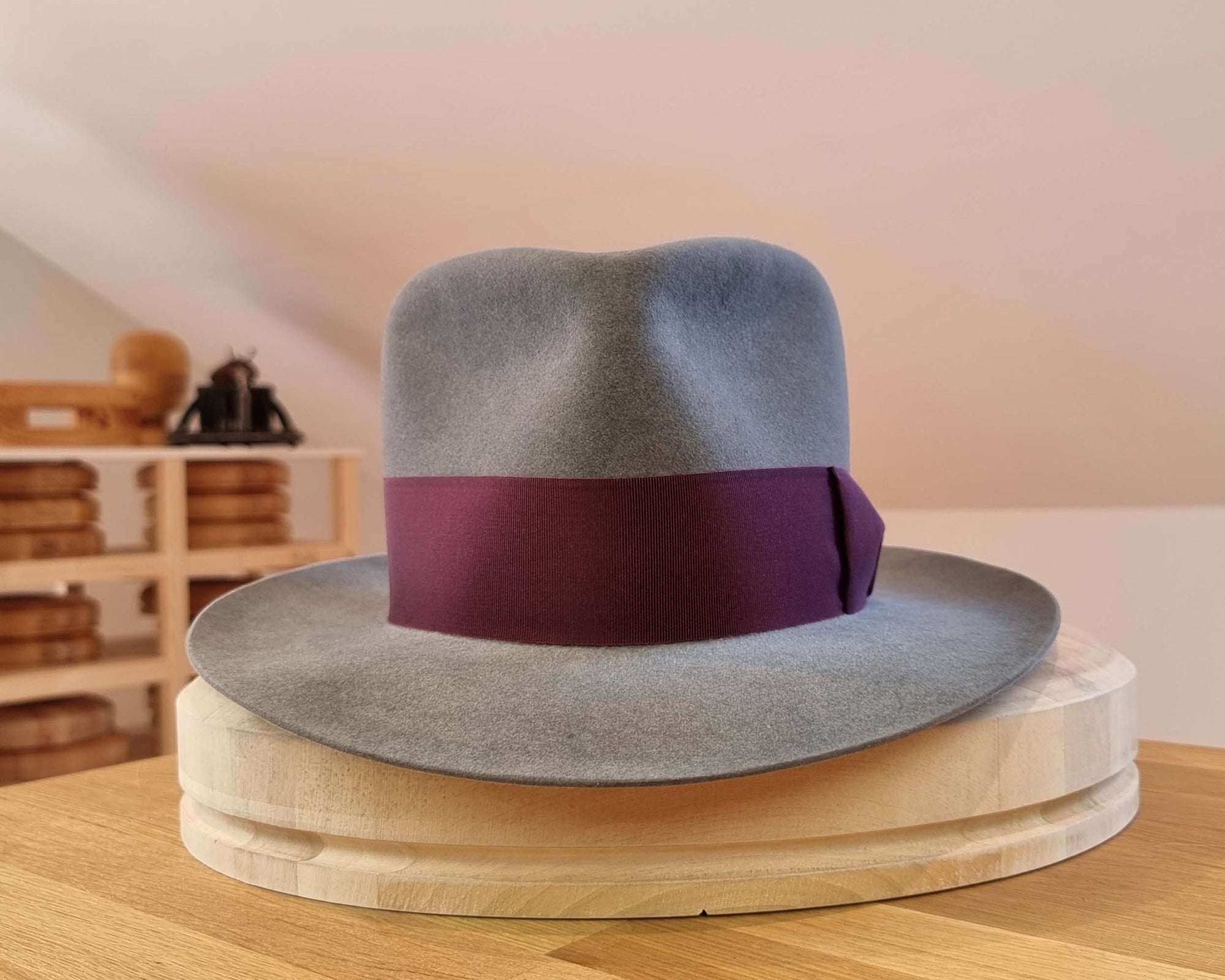 WHIPPET FEDORA | 100X NUTRIA | STEEL COLOR | SIZE 59, US 7 3/8