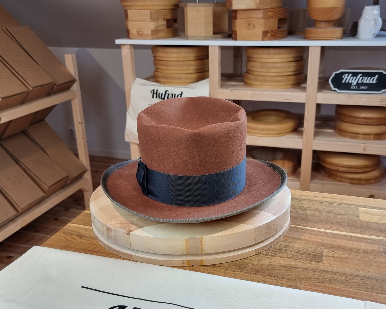 WHIPPET FEDORA | BEAVER FIFTY | COGNAC COLOR | SIZE 61, US 7 5/8