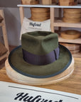 WHIPPET FEDORA | BEAVER HUNDRED | MOSS GREEN | SIZE 58, US 7 1/4 - Hufvud