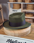 WHIPPET FEDORA | BEAVER HUNDRED | MOSS GREEN | SIZE 58, US 7 1/4 - Hufvud