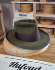 WHIPPET FEDORA | BEAVER HUNDRED | MOSS GREEN | SIZE 58, US 7 1/4 - Hufvud